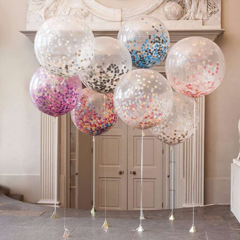 ▷ 36 Pouce Confettis Ballon Géant Décorations Fête D'Anniversaire Partie  Mariage - Les Accessoires Volants