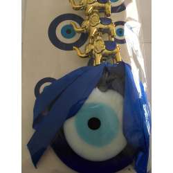 décoration contre mauvaise œil bleu à suspendre mur porte main de fatma perle