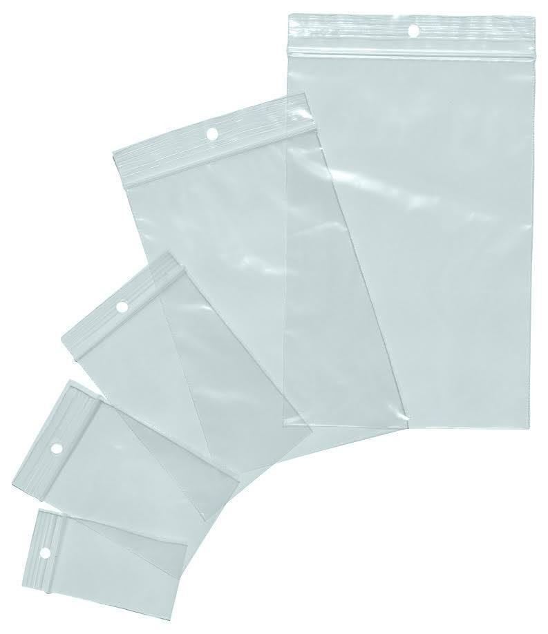 En plastique polyéthylène  4x6cm Transparents Refermables Lot de 100 sachets en plastique Fermeture pression 