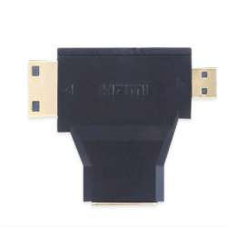 Adaptateur Convertisseur 3 en 1 HDMI Femelle vers HDMI Mini mâle ou Micro mâle