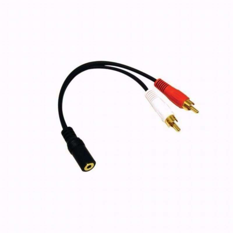Adaptateur Y de câble audio 3,5 mm mâle vers double RCA femelle - CABLETIME
