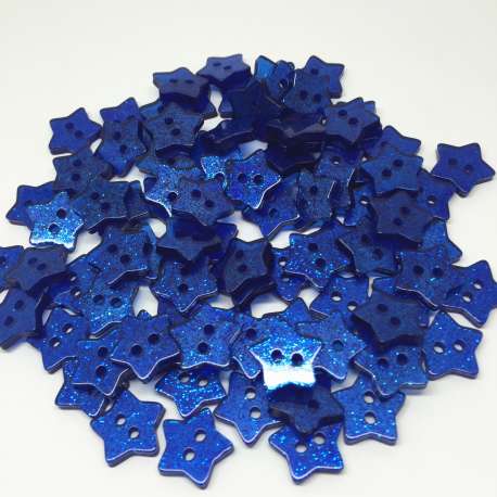 lot de 20 boutons étoile 14mm env. bleu clair paillette bébé couture scrapbooking art créatif mercerie