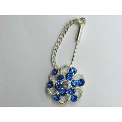 broche fantaisie chaîne aiguille fleur faux perle argenté couleur st valentin