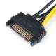 Cable d'Alimentation SATA 15pin vers PCI-E 6pin Convertisseur Adaptateur Riser