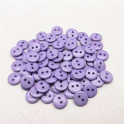 Lot de 20 Bouton rond 11 mm 2 trou violet lilas
