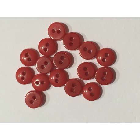 lot de 50 bouton rouge 6mm couture scrapbooking art créatif bricolage 2 trous