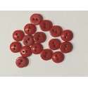 Lot de 50 bouton rouge 6 mm couture scrapbooking art créatif bricolage 2 trous