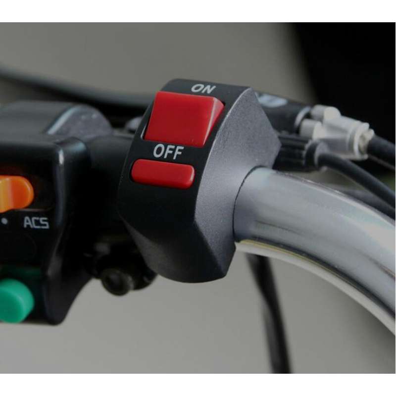 Interrupteur en aluminium pour la conversion de moto Led Phare Cut-off  Interrupteur Électrique Vélo Klaxon Bouton de Contrôle Universel