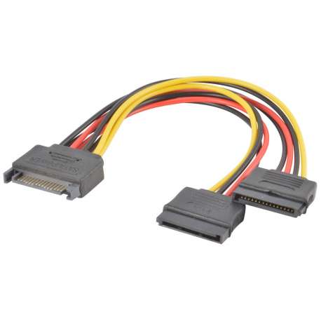 Cable alimentation Dedoubleur SATA en Y Adaptateur Double SATA 4PIN Riser PC