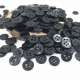 Lot 20 bouton noir 10 mm 4 trou couture scrapbooking bricolage mercerie création