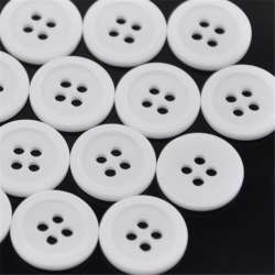 Lot 10 bouton Blanc 15 mm 4 trou couture scrapbooking bricolage mercerie création