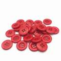 Lot 10 bouton rouge 18 mm 4 trou couture scrapbooking bricolage mercerie création