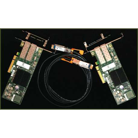 2 carte réseau 10gb/s Chelsio 10Gigabit NIC 10GBe + 1x 3m SFP+ Cisco cable