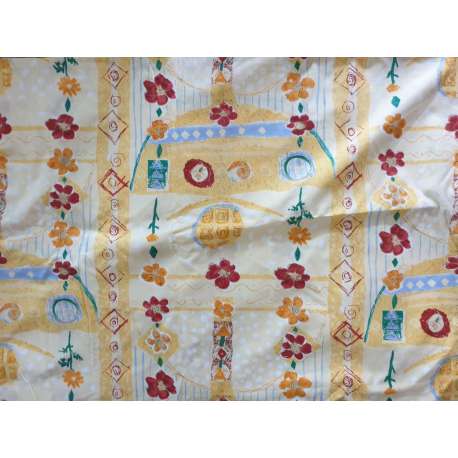 Tissu fleur imprimé Patchwork couture coton bricolage l220 cm L50 jaune création