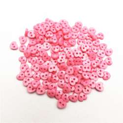 Lot de 50 bouton rose cœur ( coeur ) 6 mm 2 trous couture scrapbooking décoration bricolage