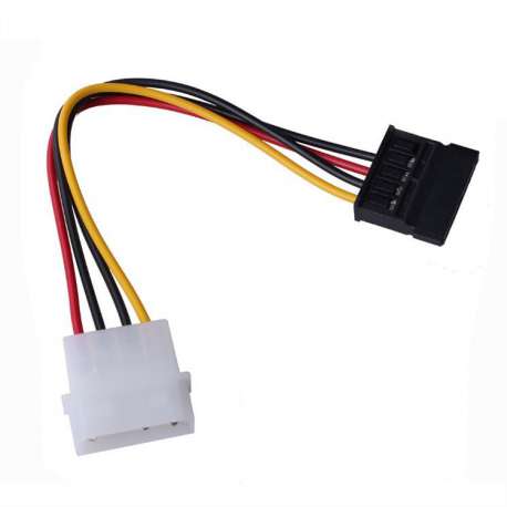 Cable d'Alimentation IDE 4 pin vers SATA 15pin Convertisseur Adaptateur Riser