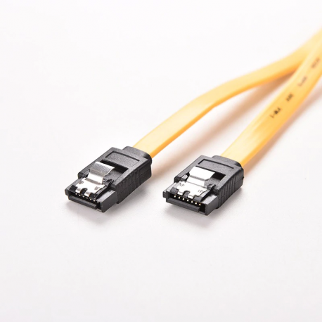 SATA 3.0 1.5GB/s 3Gb/s & 6Gb/s ssd hdd Câble Disque dur Plat droit 40 cm jaune